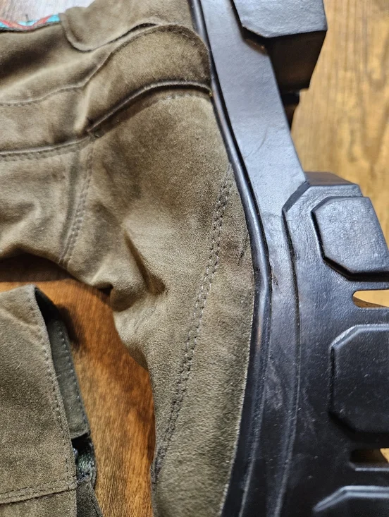 Farm Rio Women's US 7 EU 38 Knee High Olive Green Army Faux Suede Boots SCUFF - Picture 9 of 15